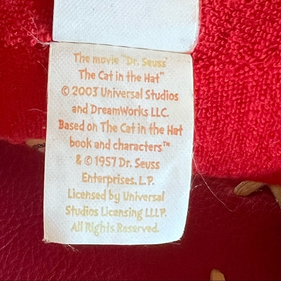 Thing 2 Dr. Seuss from 2003 plush figure doll 11” blue hair red suit official - Picture 4 of 8